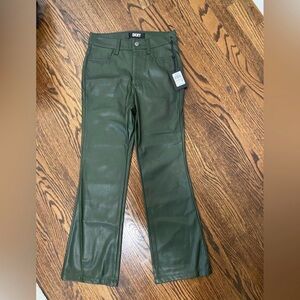 DKNY Olive Faux Leather Pants